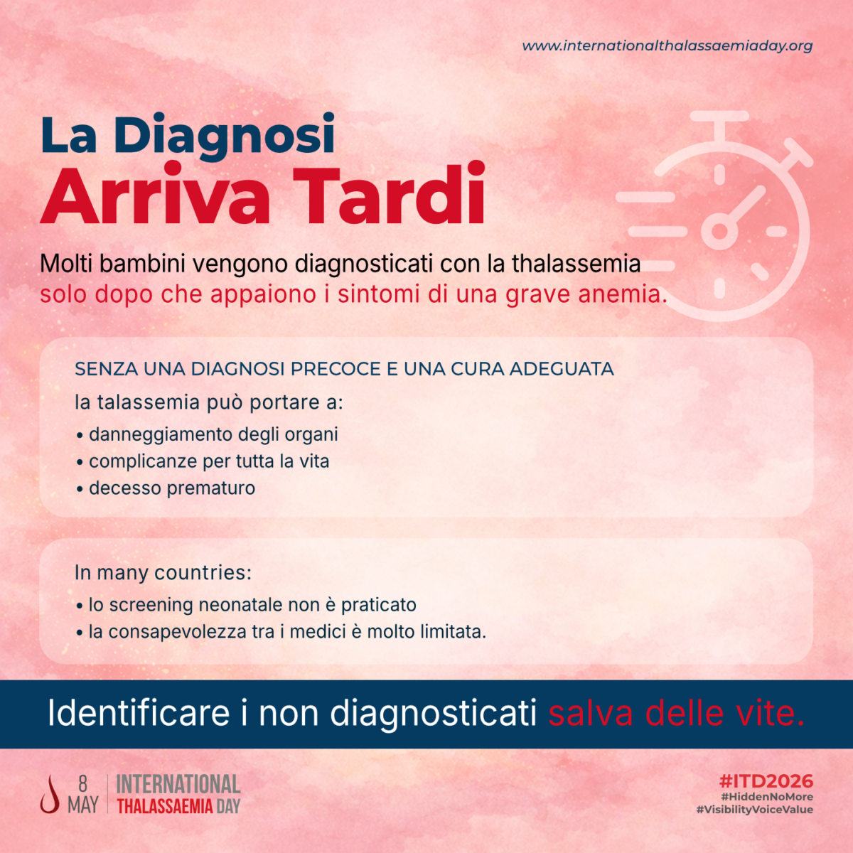 la diagnosi arriva tardi